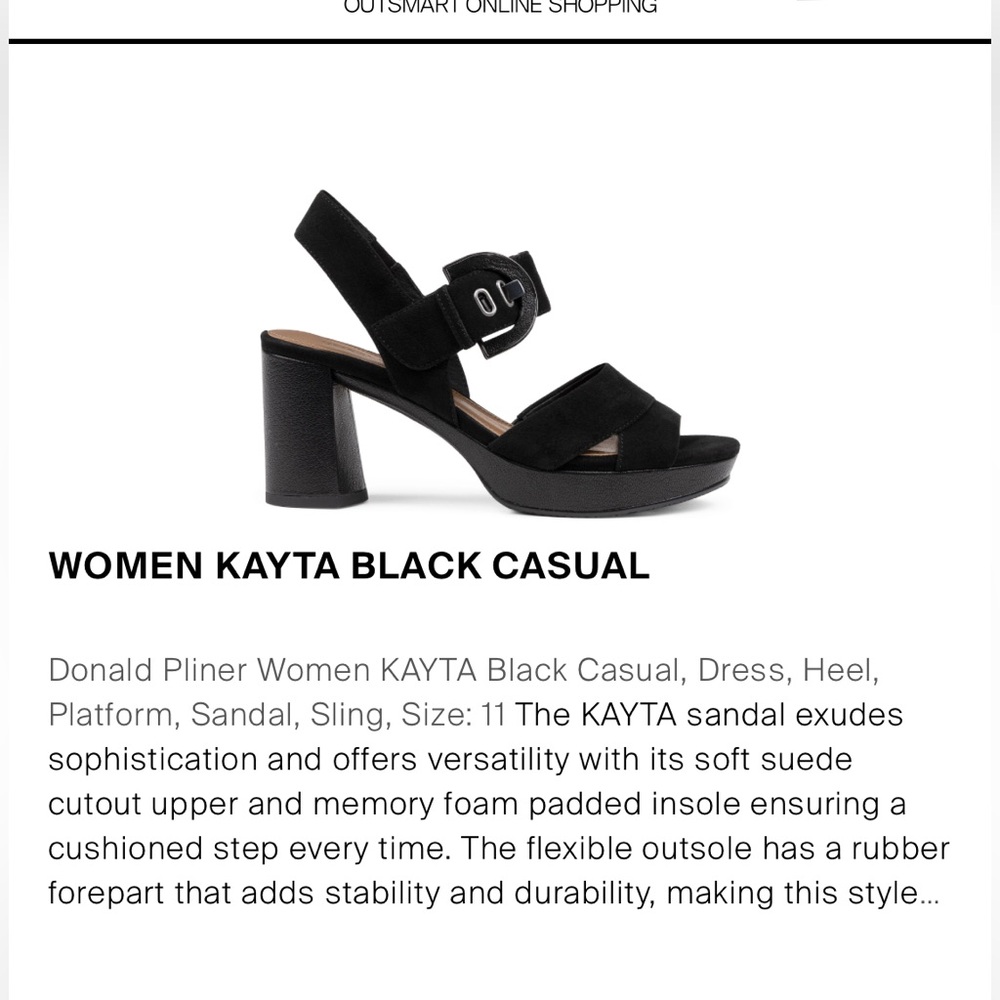 Donald J. Pliner Black Women's Sandals - Picture 3 of 14